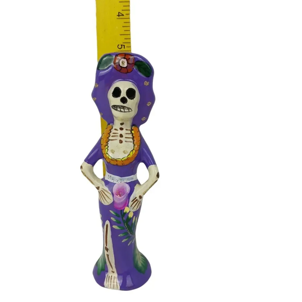 Day of the Dead Catrina Hand Painted Mexican Folk Art Figurine